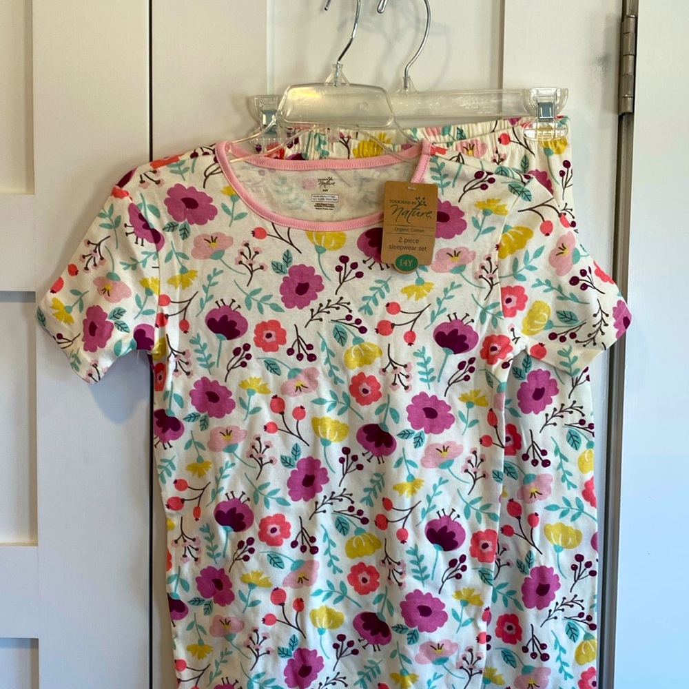 Touched by Nature Girl’s 14Y Organic Cotton Pajama Set NWT